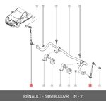 546180002R, REN546180002R_тяга стабилизатора!\ Renault Megane III/Scenic ...