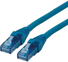 Фото 1/2 21.15.2985-50, Cat6a Male RJ45 to Male RJ45 Ethernet Cable, U/UTP, Blue LSZH Sheath, 300mm, Low Smoke Zero Halogen (LSZH)