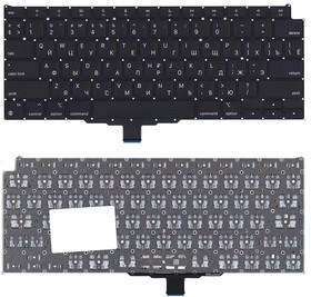 Клавиатура для ноутбука MacBook Air 13 Retina M1 A2337 Late 2020 черная, плоский Enter