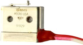 18HM49, MICRO SWITCH™ Miniature Hermetically Sealed Basic Switches: HM Series, Single Pole Normally Open (SPNO), 1 A at 2 ...