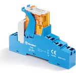 97.P1SPA, 97 5 Pin 250V ac DIN Rail Relay Socket, for use with 46.61 Relay