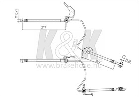 Фото 1/3 FT0811, Шланг тормозной Opel Astra G, H 98-, Meriva A, B 03-, Zafira A, B, C 99- задний K&K правый (диск)