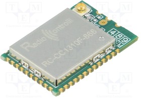 RC-CC1310F-868, Модуль RF, 868МГц, GPIO,SPI, -124дБм, 2,7?3,8ВDC, 14дБм, 15x22мм