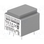 TEZ0.5/D230/12-12V, Трансформатор: залитый, 0,5ВА, 230ВAC, 12В, 12В, 20,8мА ...