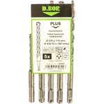 Набор буров SDS-plus V PLUS ( 5,6x110; 6,8,10x160, 5 шт.) 240400