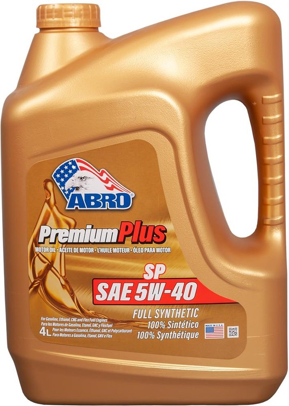 Aceite de motor SAE 5W40 SP Full Synthetic Premium Plus ABRO