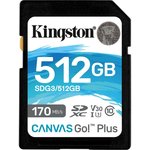 Флеш карта SDXC 512GB Kingston SDG3/512GB Canvas Go! Plus w/o adapter