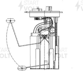 Фото 1/2 SFM 1820, Насос топливный VAG Tiguan II 16-, Kodiaq 16- 1.4TSi 2x4 (модуль) StartVolt