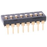 KAD08LHGT, DIP Switches / SIP Switches DIP Switch, SPDT, 100mAa.50VDC Non-switching