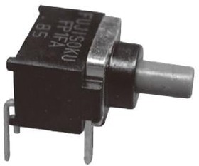 CFP2-1FC-AW, Pushbutton Switches SPDT, ON-(ON), ultra-miniature pushbutton, straight PC terminals, 0.4VA @ 28V DC