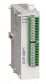 DVP06PT-S, Модуль измерения температуры DVP04PT-S, 6xPt100/Ni100/ Pt1000/Ni1000, 14 бит (0.1°C), RS485