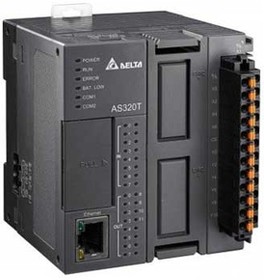 Программируемый логический контроллер AS320T-B, 8DI, 12TO(NPN), 24VDC, 128K шагов, 2xRS485, USB, microSD, Ethernet