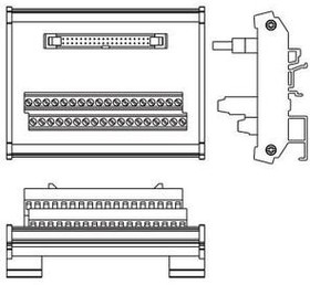 Клеммный модуль UB-10-ID32A, 32DI, IDC-40, DIN35