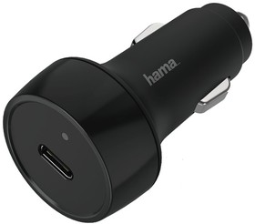Фото 1/3 Автомобильное зарядное устройство HAMA H-183285, USB type-C, 3A, черный [00183285]