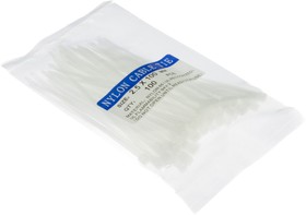 Пластиковые стяжки белые 100х2.5 (100 шт)