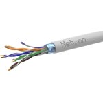 Кабель витая пара F/UTP кат.5E 4х2х24AWG solid CCA PVC сер. (м) Net.on 01-1001