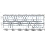 Клавиатура для ноутбука Asus X540 R540 X540L белая без рамки