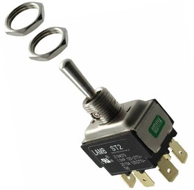 ST24KD00, Toggle Switches 20A 1.5HP DP (On)-Off-(On)