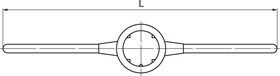 Фото 1/3 DH205 Вороток-держатель для плашек круглых ручных Ф20х5 мм