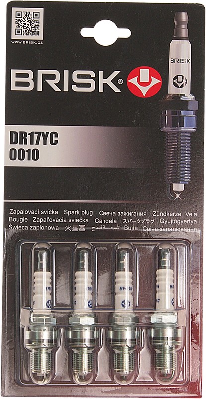 Свеча зажигания DR17YC SUPERR (блистер 4 шт.) (16мм;19мм;14х1,25)  (Чехия)