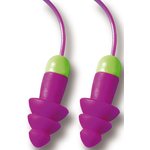 6401, Purple Reusable Corded Ear Plugs, 30dB Rated, 50 Pairs