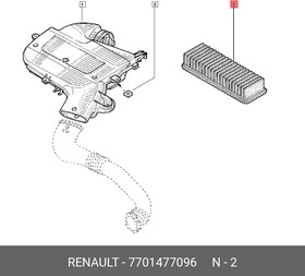 7701477096, Фильтр воздушный F9Q RENAULT