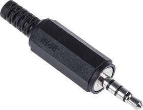 Фото 1/3 3.5 mm jack plug, 4 pole (stereo), solder connection, plastic, 1532 02
