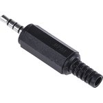 3.5 mm jack plug, 4 pole (stereo), solder connection, plastic, 1532 02