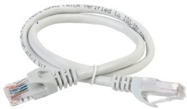 Фото 1/2 ITK PC01-C5EUL-3M Коммутационный шнур (патч-корд), кат.5Е UTP, LSZH, 3м, серый
