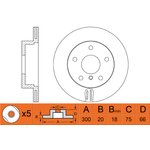 NiBK Диск тормозной (продажа кратно 2шт/цена за 1шт) RN1306