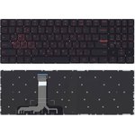 Клавиатура для ноутбука Lenovo Legion Y520 Y520-15IKB черная без рамки с красной ...