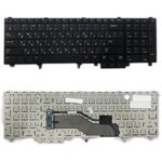 Клавиатура для ноутбука Dell Latitude E5520 E5530 E6520 черная без рамки с ...