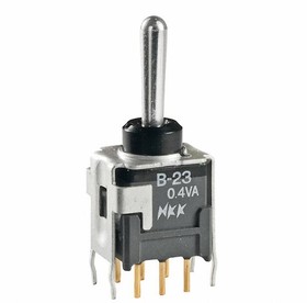 B23AB, Toggle Switches ON-OFF-(ON) DPDT