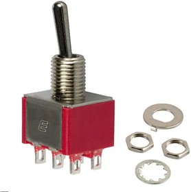 100DP2T1B1M1QEH, Toggle Switches DPDT ON-NONE-ON SLDR MNT