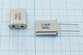 Кварцевый резонатор 3900 кГц, корпус HC49U, S, точность настройки 30 ppm, 1 гармоника, (3.900)