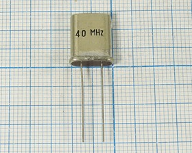 Кварцевый резонатор 40000 кГц, корпус HC18U, нагрузочная емкость 32 пФ, 3 гармоника, (40 MHz)