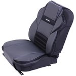 MLT-320G BK/D.GY, MLT-320G BK/D.GY_накидка на сиденье! Multi Comfort анатом., 3 предм, экокожа, чёрн./т.серый\