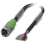 1554872, Female 12 way M12 to Sensor Actuator Cable, 5m