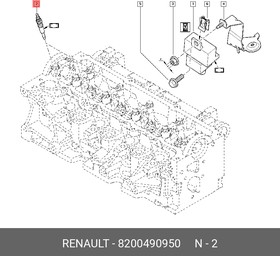 Свеча накаливания RENAULT/NISSAN mot.1,5DCI RENAULT 8200 490 950