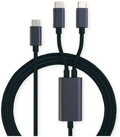 11028308, Cable, USB-C Plug - 2x USB C Plug, 1.8m, USB 2.0, Black