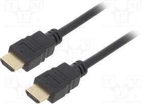 60611, Кабель; HDMI 1.4; вилка HDMI,с обеих сторон; 2м; черный; 30AWG