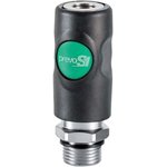 ESI 071151CP, Composite Body Male Safety Quick Connect Coupling, G 1/4 Male Threaded