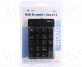 ID0184, Клавиатура, черный, USB, проводная, 1,6м