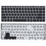Клавиатура для ноутбука HP EliteBook Folio 9470M черная с серебристой рамкой без ...