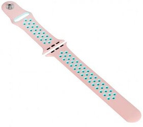 (apple watch) силиконовый ремешок Nike для Apple Watch , Watch 2, Watch 3 42мм, Watch 4 44мм, розово-зеленый