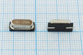 Кварцевый резонатор 4096 кГц, корпус SMD49S4, нагрузочная емкость 20 пФ, точность настройки 30 ppm, 1 гармоника, (S)