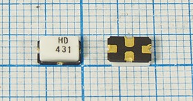 Фото 1/2 Кварцевый резонатор 433920 кГц, корпус S06040C4, точность настройки 345 ppm, марка HDR433MS2, (HD431)