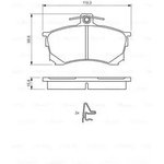 0986424370, Колодки тормозные MITSUBISHI Carisma (95-) (1.6/1.9) передние (4шт.) ...