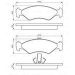 0986424416, Колодки тормозные FORD Sierra (87-93) передние (4шт.) BOSCH