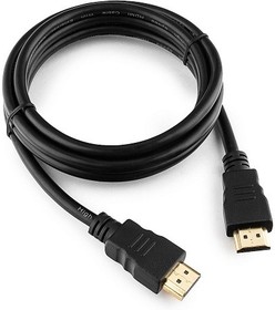 Фото 1/2 Cablexpert CC-HDMI4-5,Кабель HDMI 1.5м, v2.0, 19M/19M, черный, позол.разъемы, экран, пакет